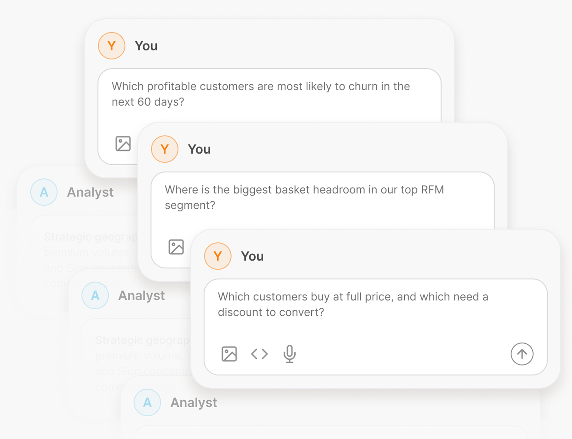 Ask who's at risk. Get the target list, the offer, and the push.